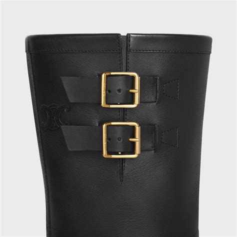 biker boots celine|CELINE BIKER MID BOOT WITH HARNESS in .